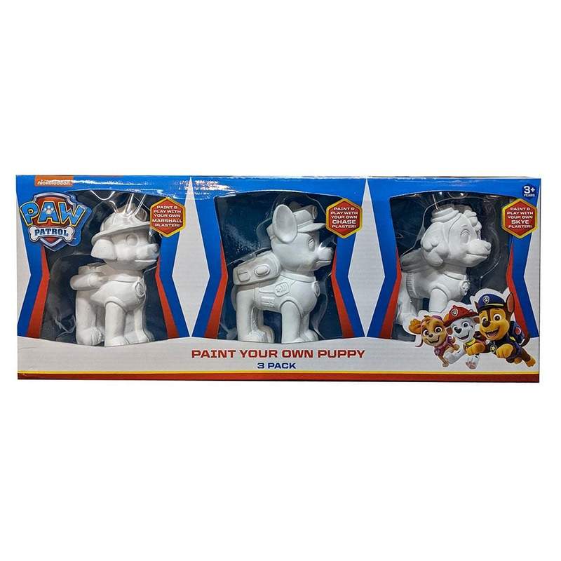 PAW PATROL PAINT YOUR OWN PUPPY - 3 PACK