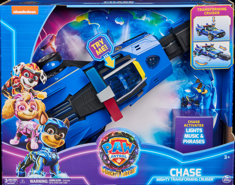 PAW PATROL - THE MIGHTY MOVIE - CHASE - MIGHTY TRANSFORMING CRUISER