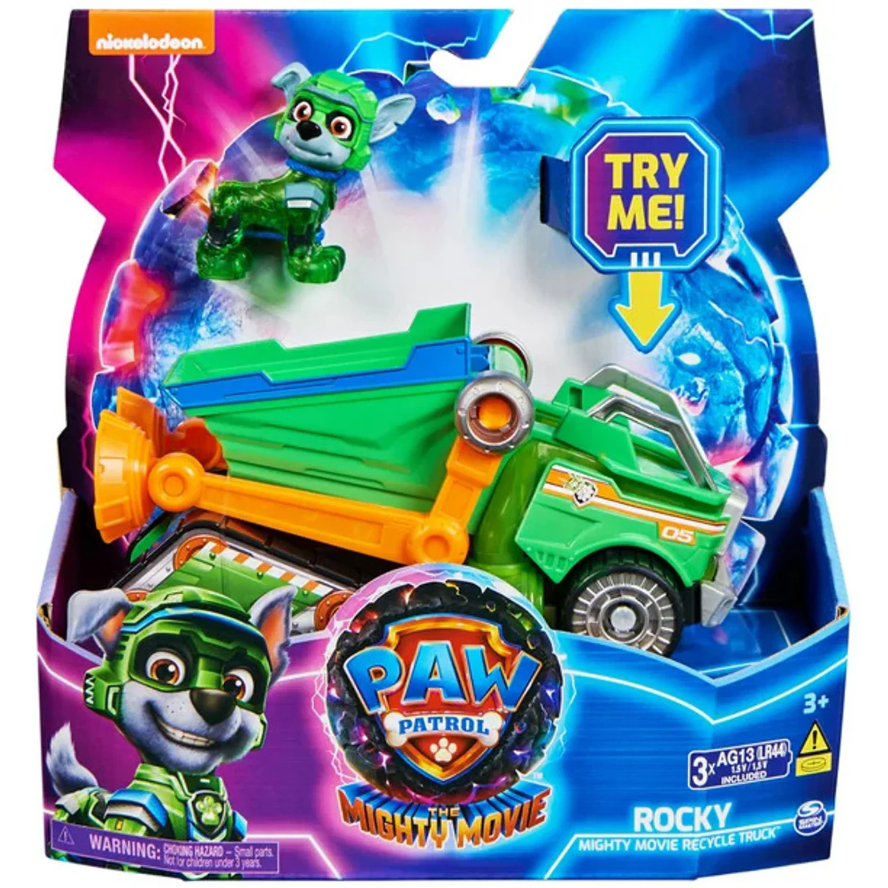 PAW PATROL - THE MIGHTY MOVIE - ROCKY - MIGHTY MOVIE RECYCLE TRUCK