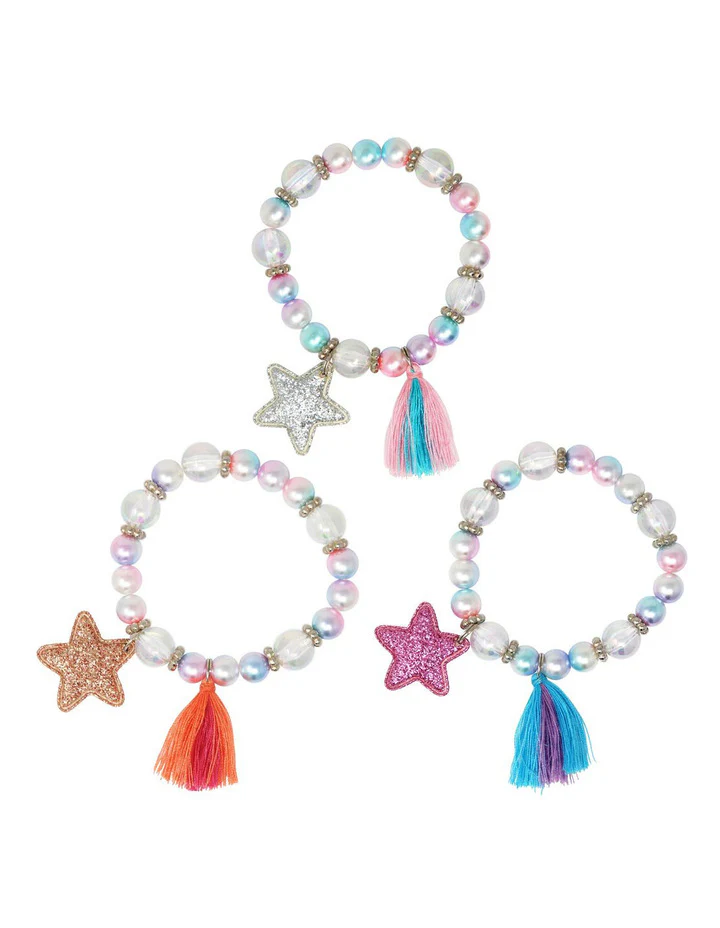 PEARLESCENT STAR & TASSEL BRACELET