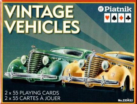 PIATNIK VINTAGE VEHICLES PLAYING CARD DECK 2 X 55 CARDS