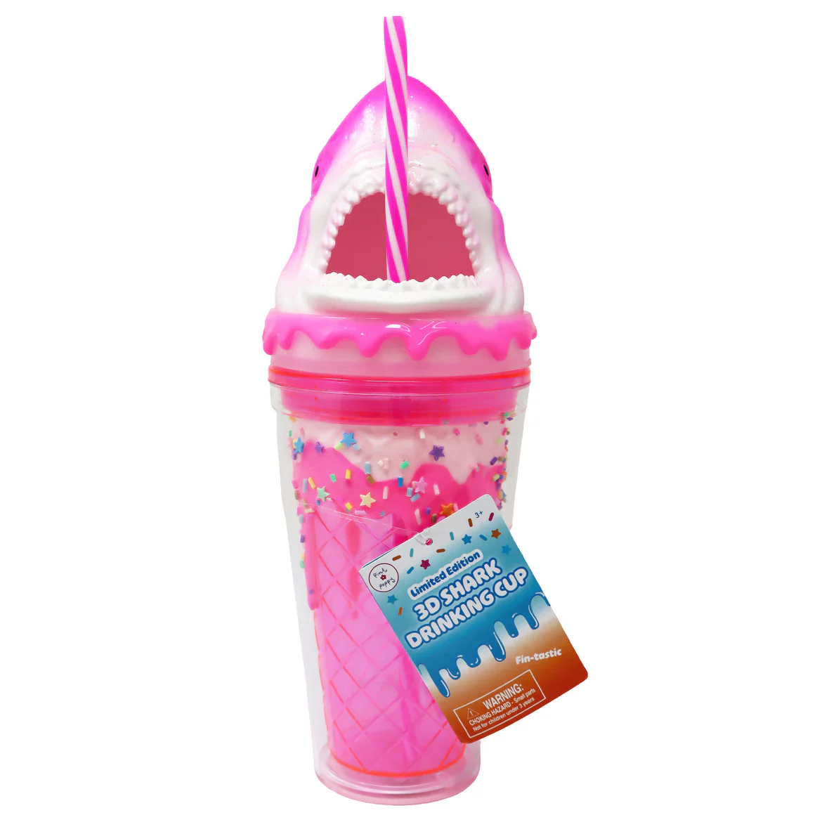PINK POPPY 3D SHARK DRINKING CUP - PINK - Image 2