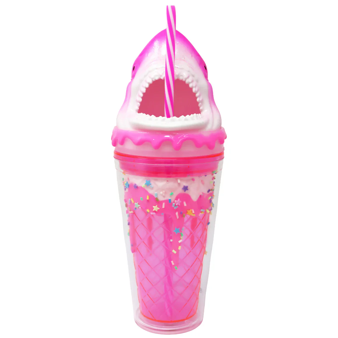 PINK POPPY 3D SHARK DRINKING CUP - PINK - Image 7