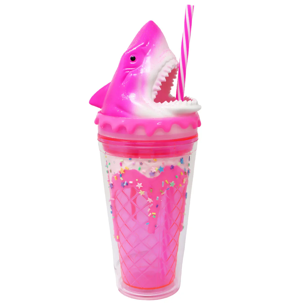 PINK POPPY 3D SHARK DRINKING CUP - PINK - Image 8