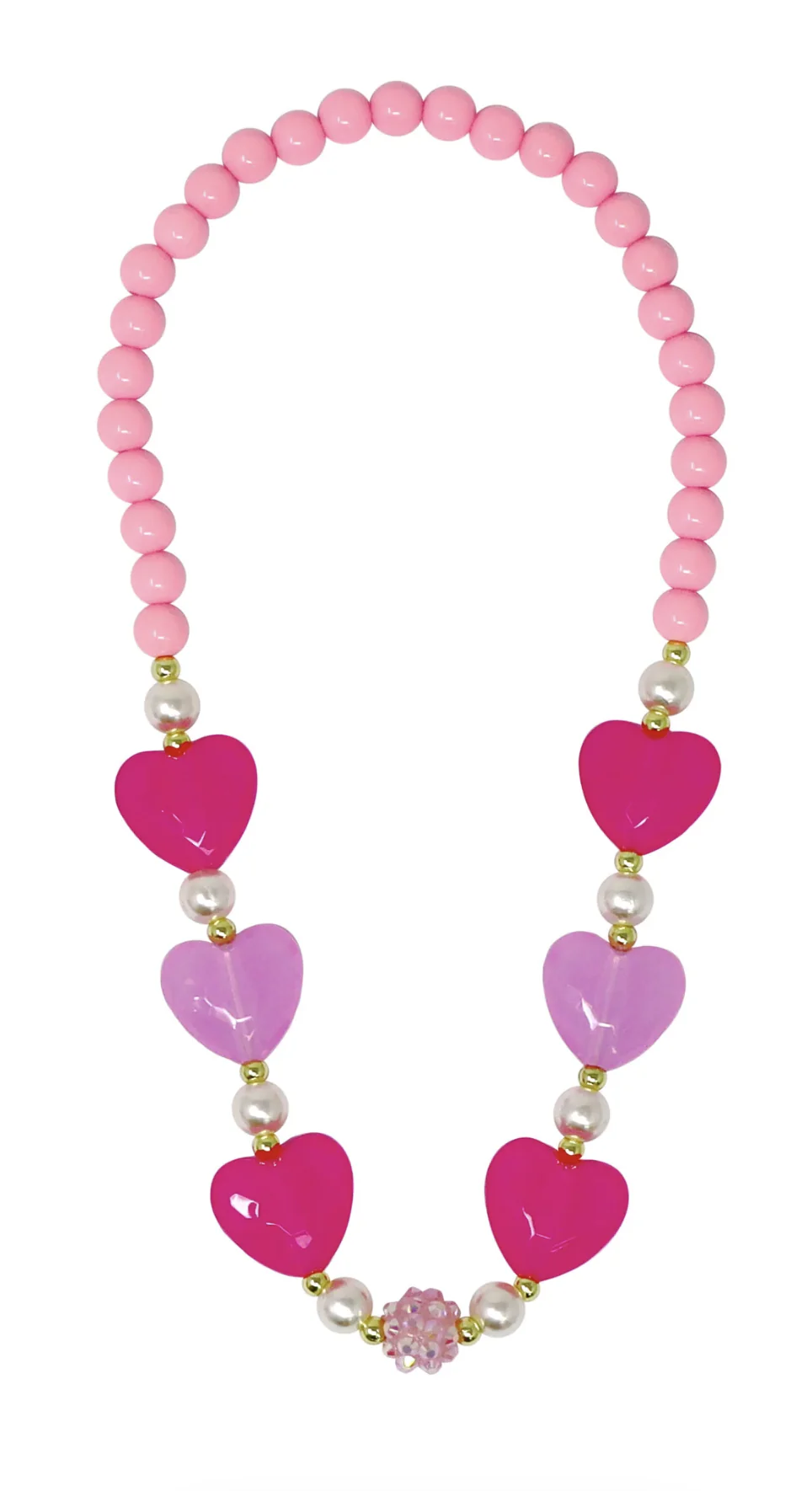 PINK POPPY - BALLET HEART AND PEARL NECKLACE