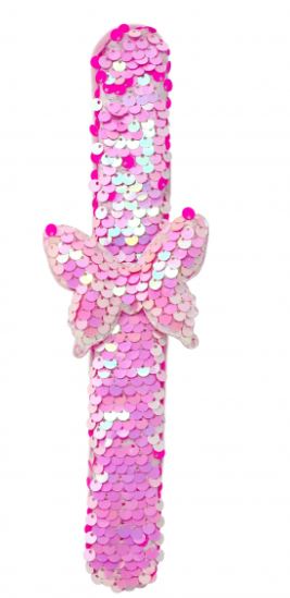 PINK POPPY - BUTTERFLY SEQUIN SLAP BRACELET