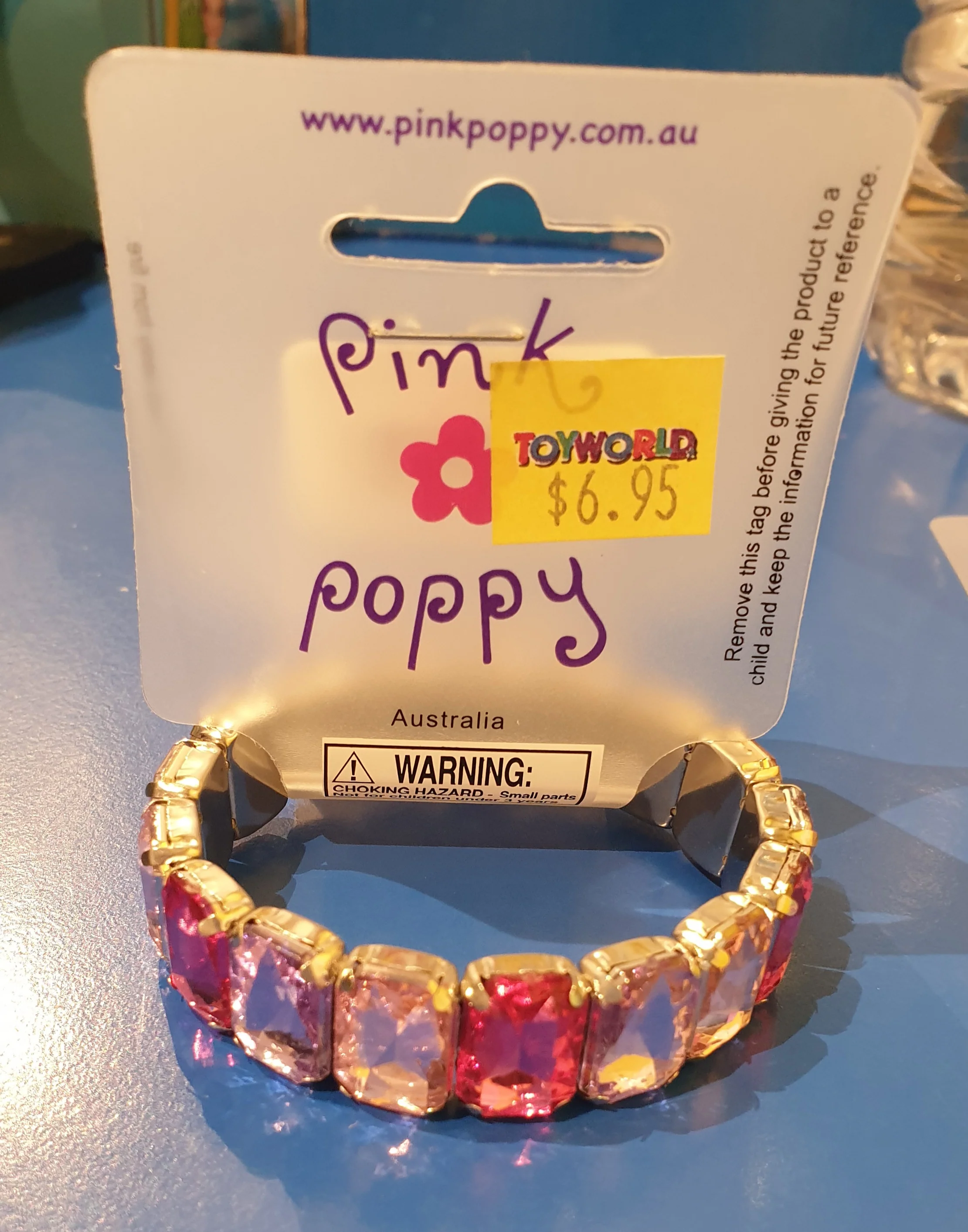 PINK POPPY - COLOURFUL GEM ELASTIC BANGLE