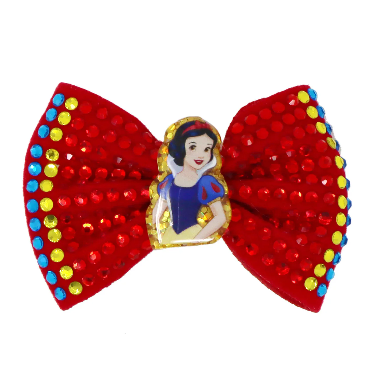 PINK POPPY - DISNEY PRINCESS SNOW WHITE RED SPARKLING RHINESTONE HAIR BOW