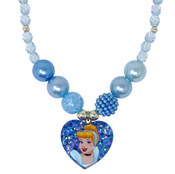 PINK POPPY - DISNEY PRINCESS CINDERELLA PENDANT STRETCH BEADED NECKLACE AND BRACELET - Image 2