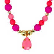 PINK POPPY - FAIRY DELIGHT BEADED NECKLACE WITH PENDANT - Image 3