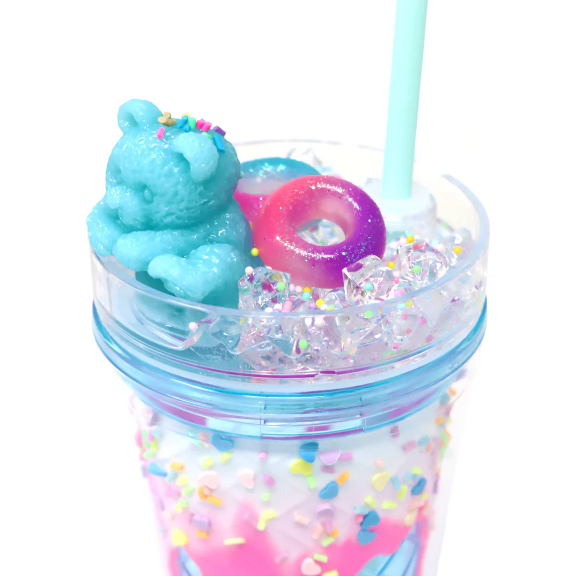 PINK POPPY GUMMY BEAR DRINKING CUP - BLUE - Image 3