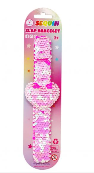 PINK POPPY - HEART SEQUIN SLAP BRACELET - Image 2