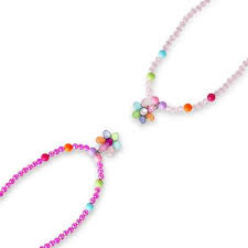 PINK POPPY - PASTEL GEM FLOWER NECKLACE W