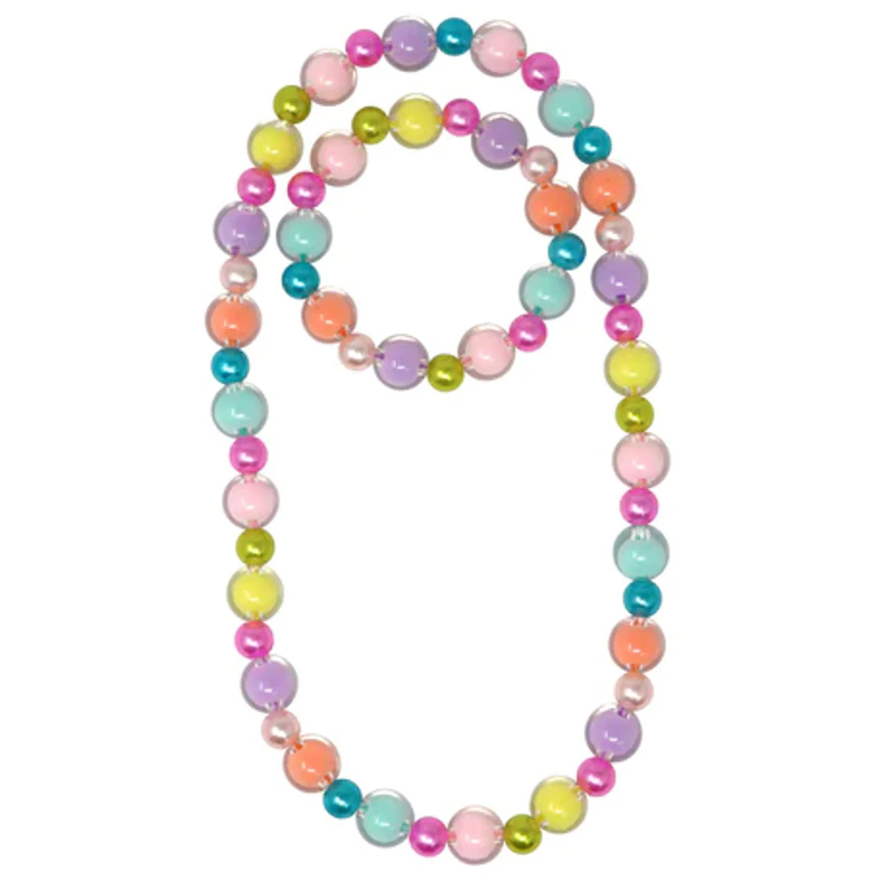 PINK POPPY RAINBOW BUBBLE NECKLACE AND BRACELET SET