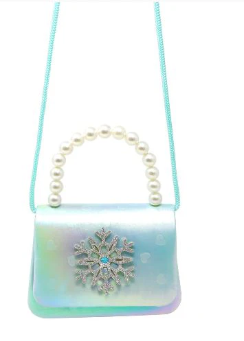 PINK POPPY SNOWFLAKE HARD HANDBAG - Image 3