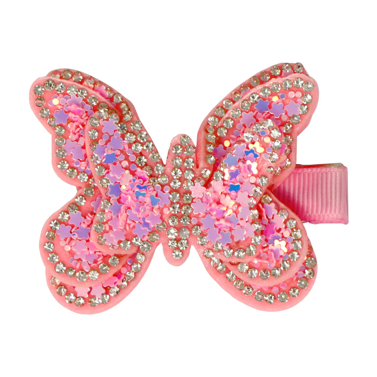 PINK POPPY - SPARKLING BUTTERLY CLIPS