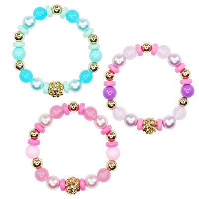 PINK POPPY VINTAGE CANDY BEAD BRACELET