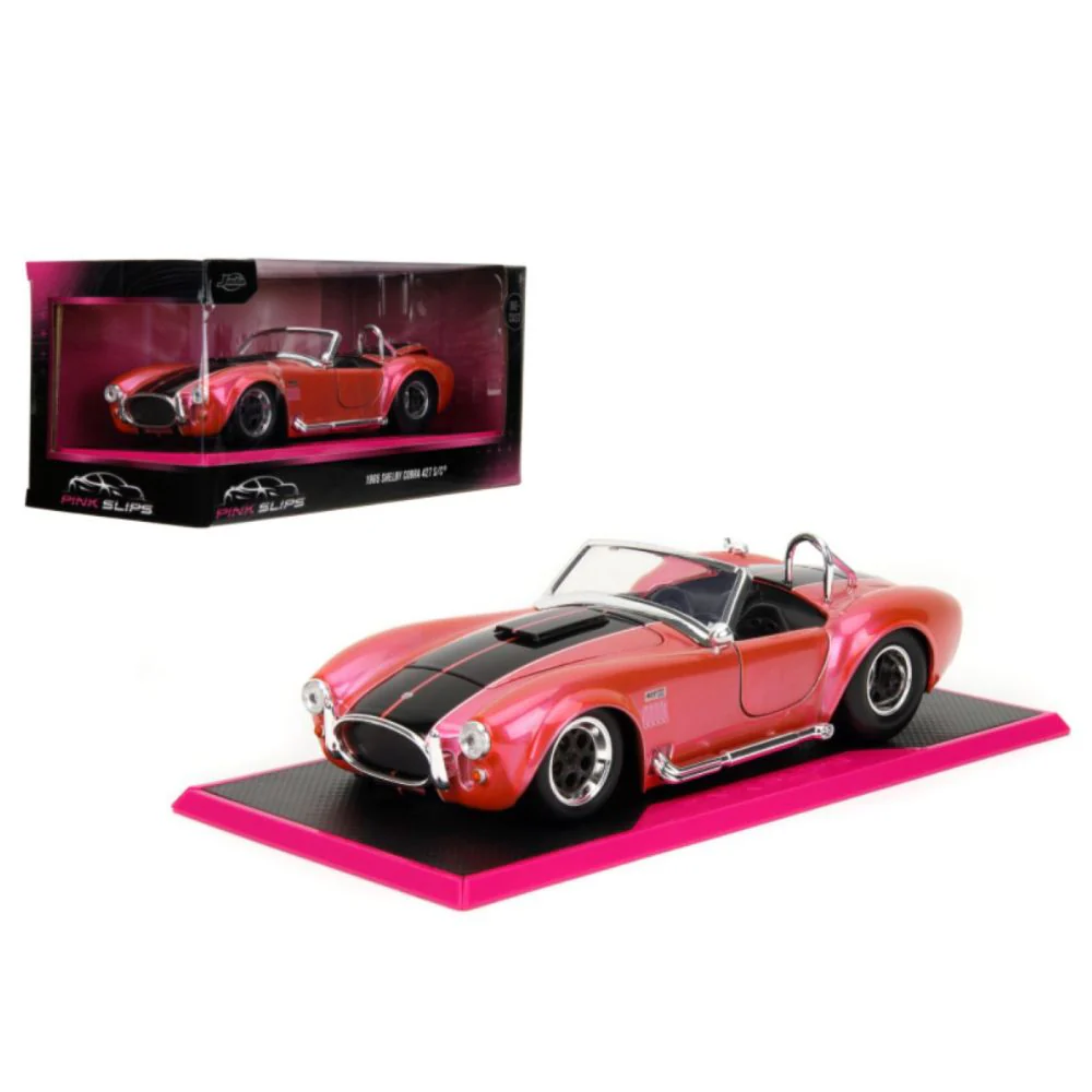 PINK SLIPS - PINK 1965 SHELBY COBRA 427 S/C 1/24TH SCALE DIE-CAST VEHICLE REPLICA