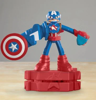 PLAY-DOH MARVEL - CAPTAIN AMERICA STAMPING SHIELD - Image 4