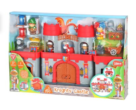 PLAYGO BATTERY OPERATED 17PCS KNIGHTS CASTLE