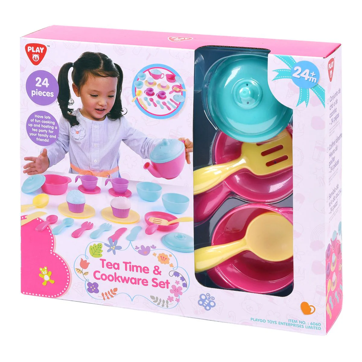 PLAYGO PINK TEA & COOKWARE SET