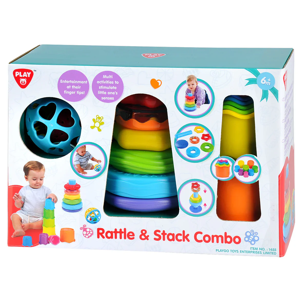 PLAYGO RATTLE & STACK COMBO