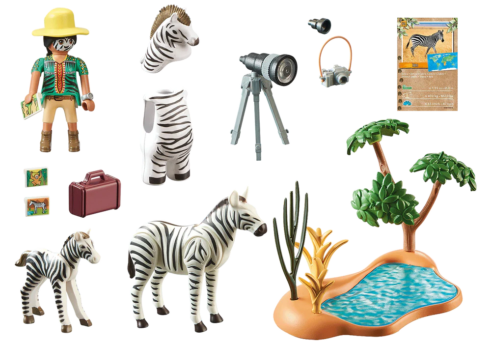 PLAYMOBIL 71295 - PHOTOGRAPHER WITH ZEBRAS - Image 2