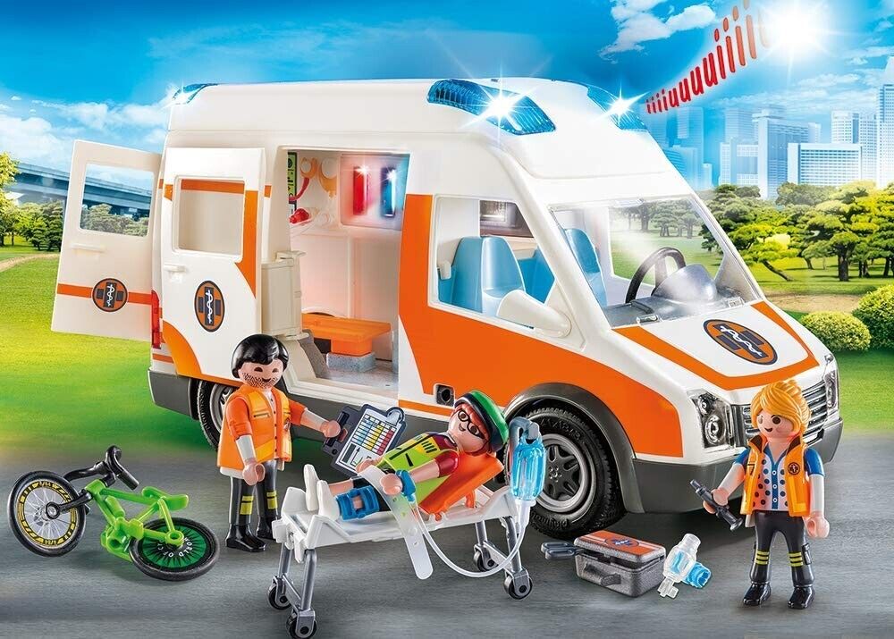 PLAYMOBIL AMBULANCE WITH FLASHING LIGHTS - Image 2