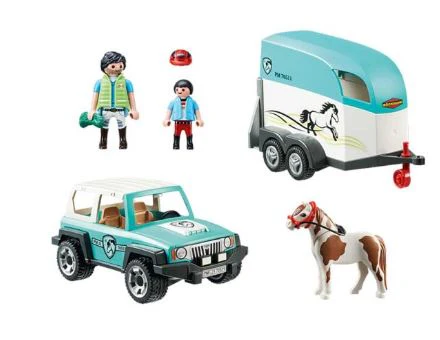PLAYMOBIL CAR WITH PONY TRAILER - Image 4