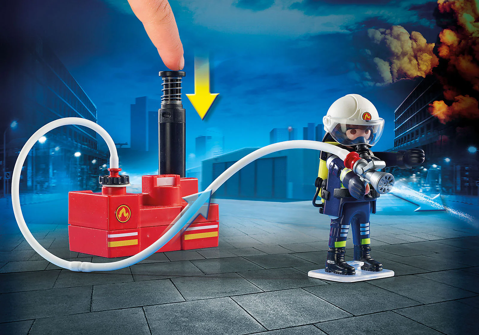 PLAYMOBIL CITY ACTION 9468 - FIREFIGHTERS WITH WATER PUMP - Image 2