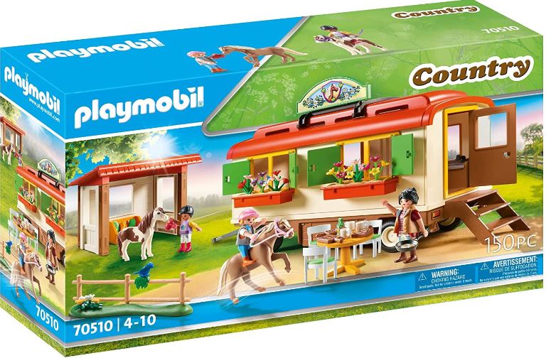 PLAYMOBIL PONY SHELTER WITH MOBILE HOME - 70510 - Image 3