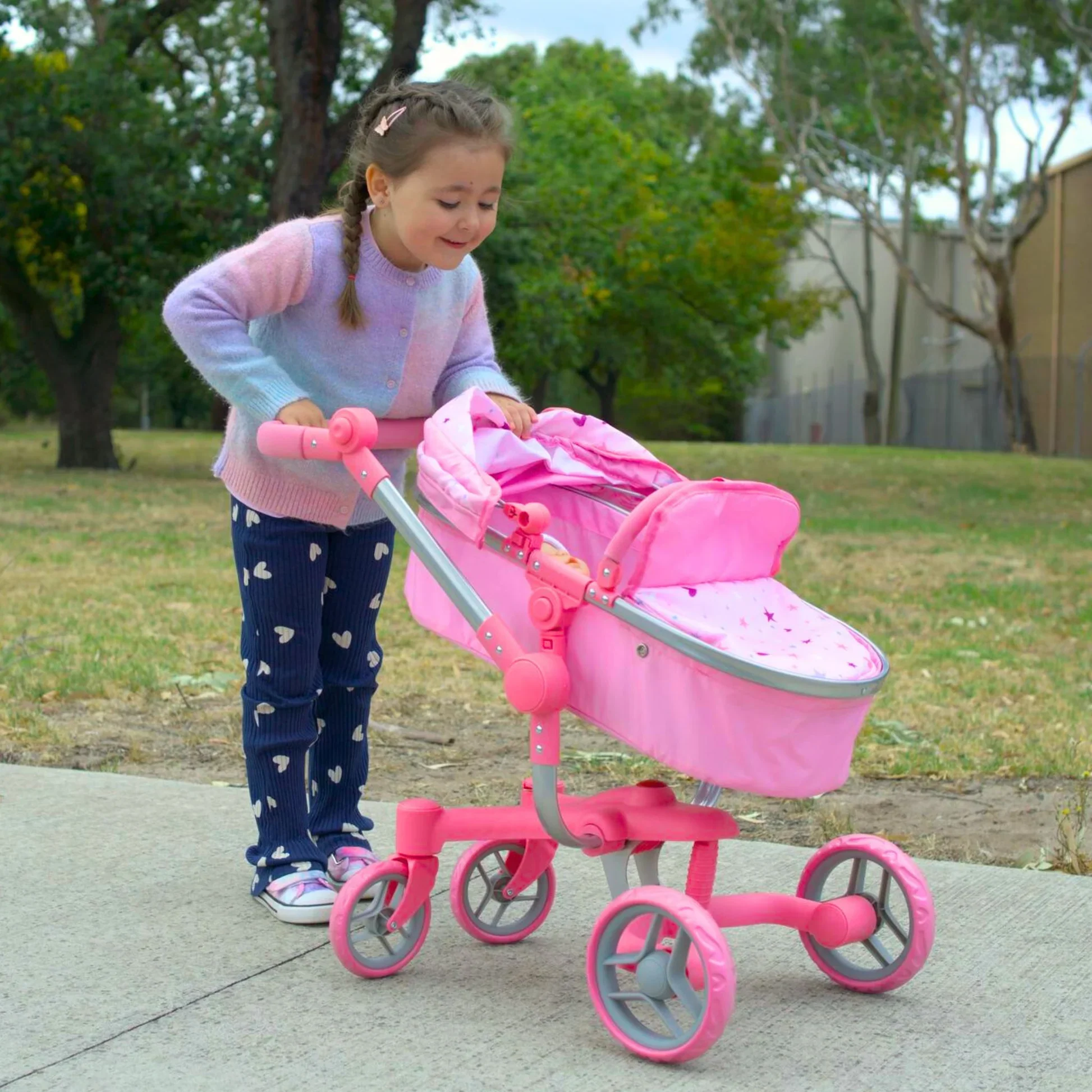 PLAYWORLD 2 IN 1 DELUXE DOLL PRAM - Image 9