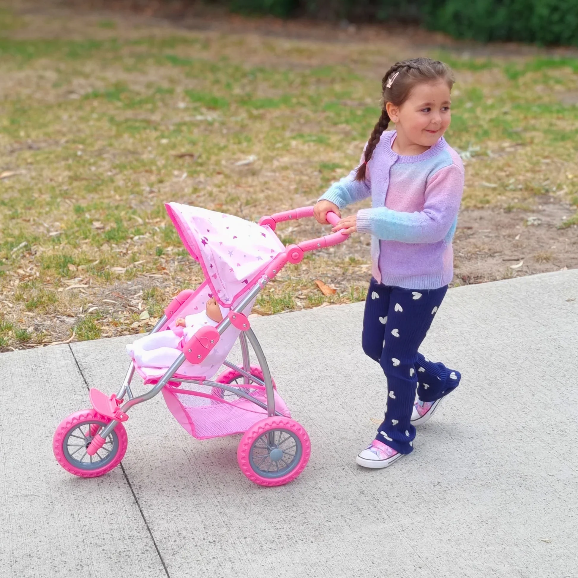 PLAYWORLD DOLL JOGGER PRAM PINK - Image 5