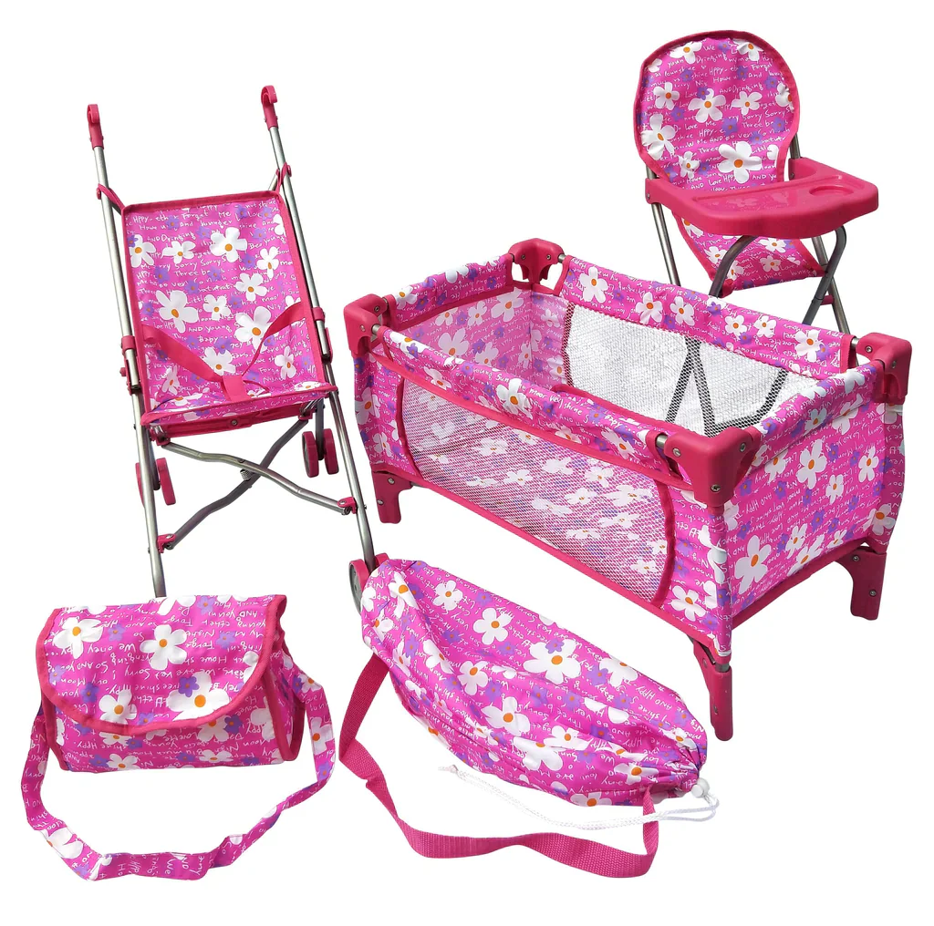 PLAYWORLD 4 PIECE DOLL STARTER SET PINK