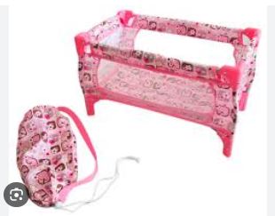 PLAYWORLD PINK DOLLS TRAVEL COT
