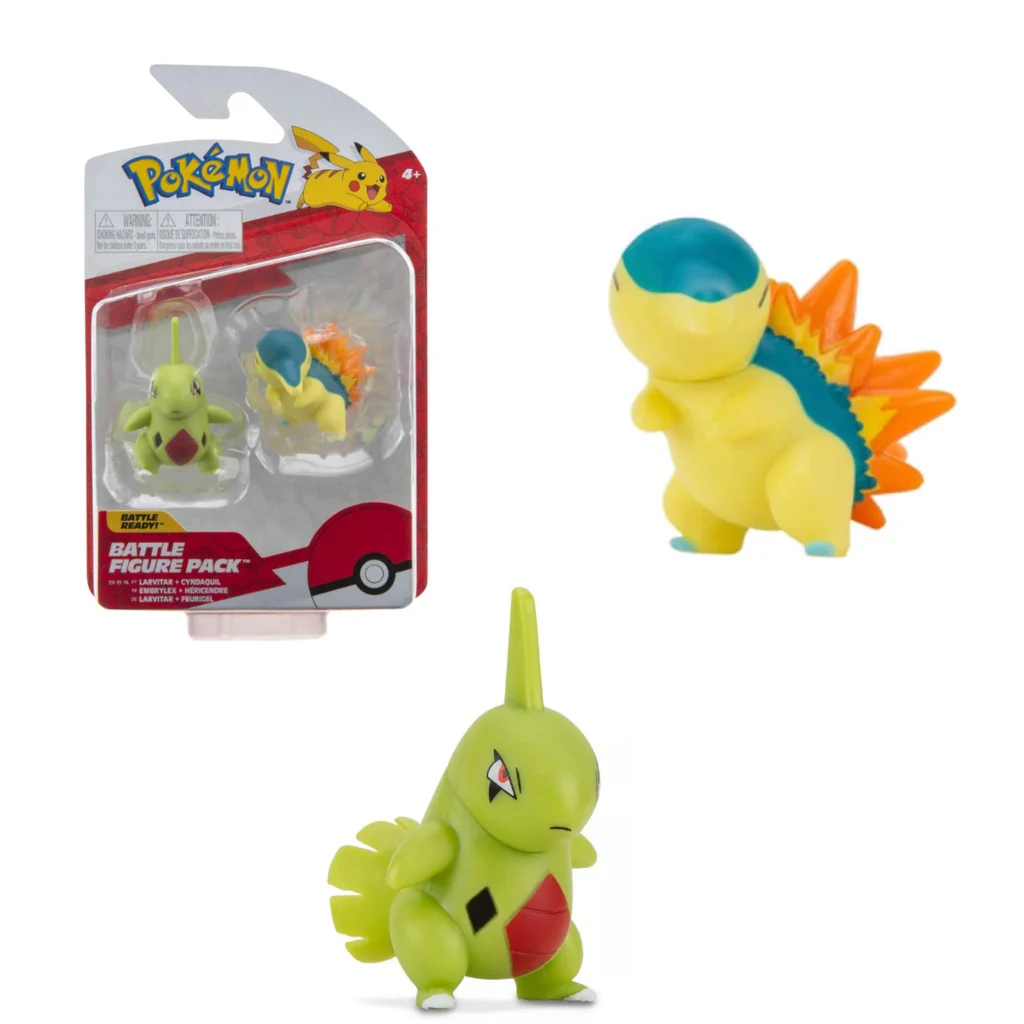 POKEMON BATTLE FIGURE - LARVITAR AND CYNDAQUIL