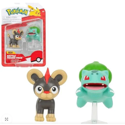 POKEMON BATTLE FIGURE - LITLEO AND BULBASAUR
