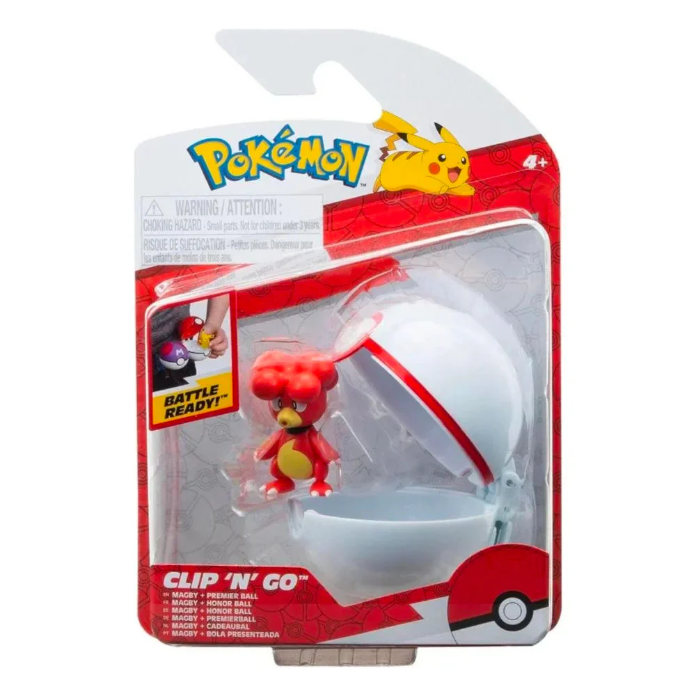 POKEMON CLIP 'N' GO - MAGBY AND PREMIER BALL