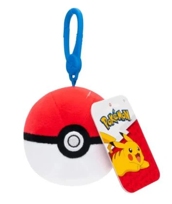 POKEMON CLIP ON PLUSH - POKE BALL