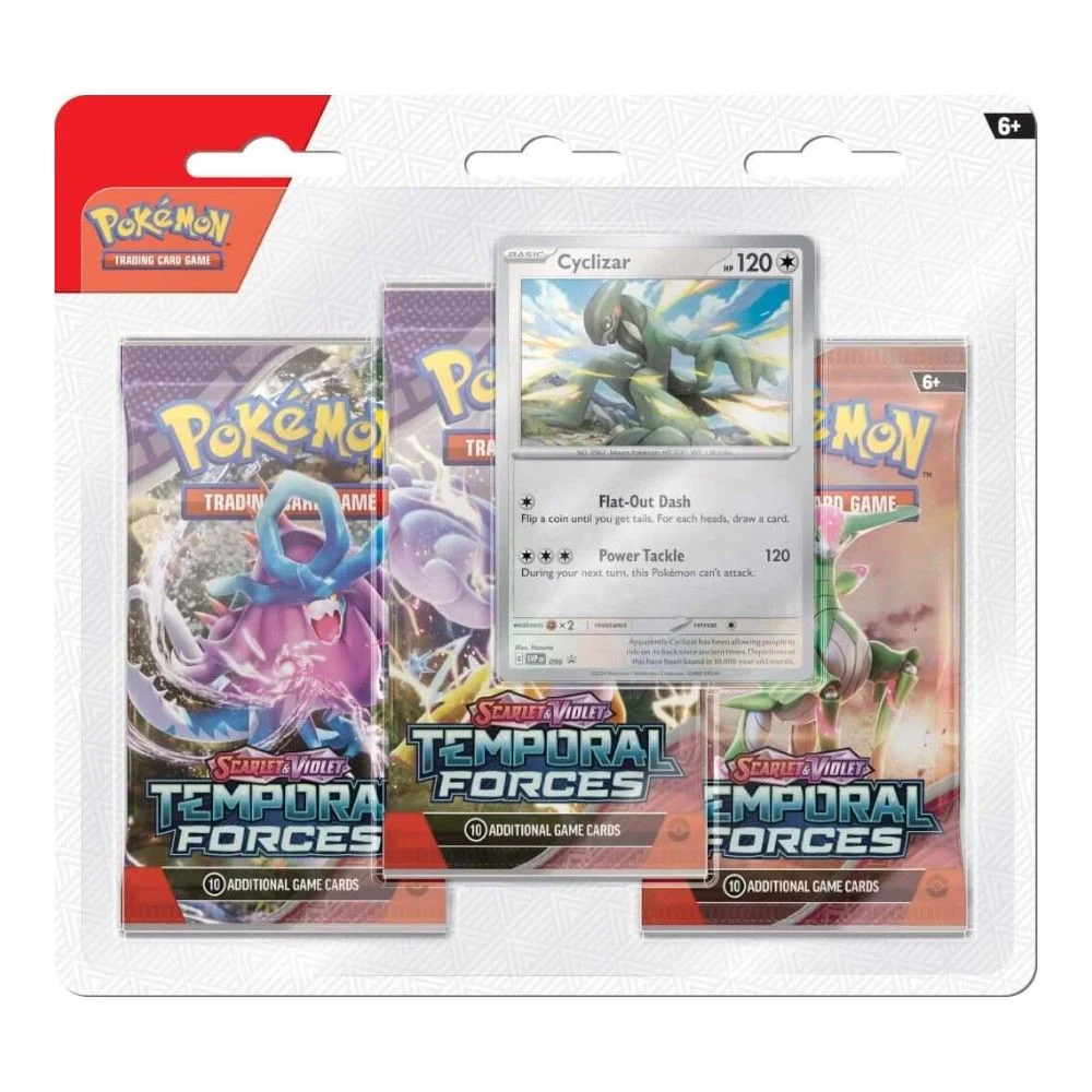 POKEMON TCG SCARLET AND VIOLET TEMPORAL FORCES - THREE PACK BLISTERS - Image 2