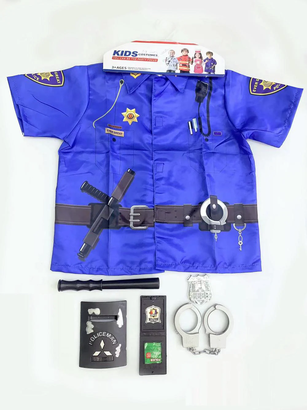 POLICE DRESS UP COSTUME 3+ 5 PIECES