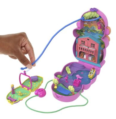 POLLY POCKET - ADVENTURES IN RIO - MOMMA MONKEY AND BABY PURSE COMPACT - Image 5