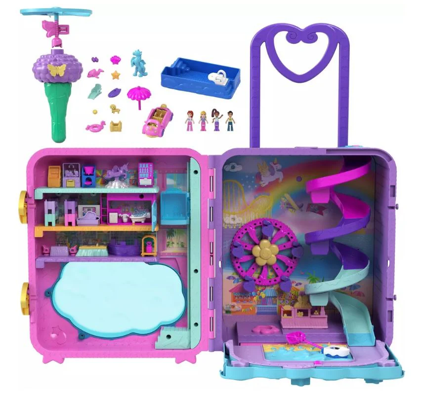 POLLY POCKET DOLLS POLLYVILLE RESORT ROLL AWAY PLAYSET - Image 2