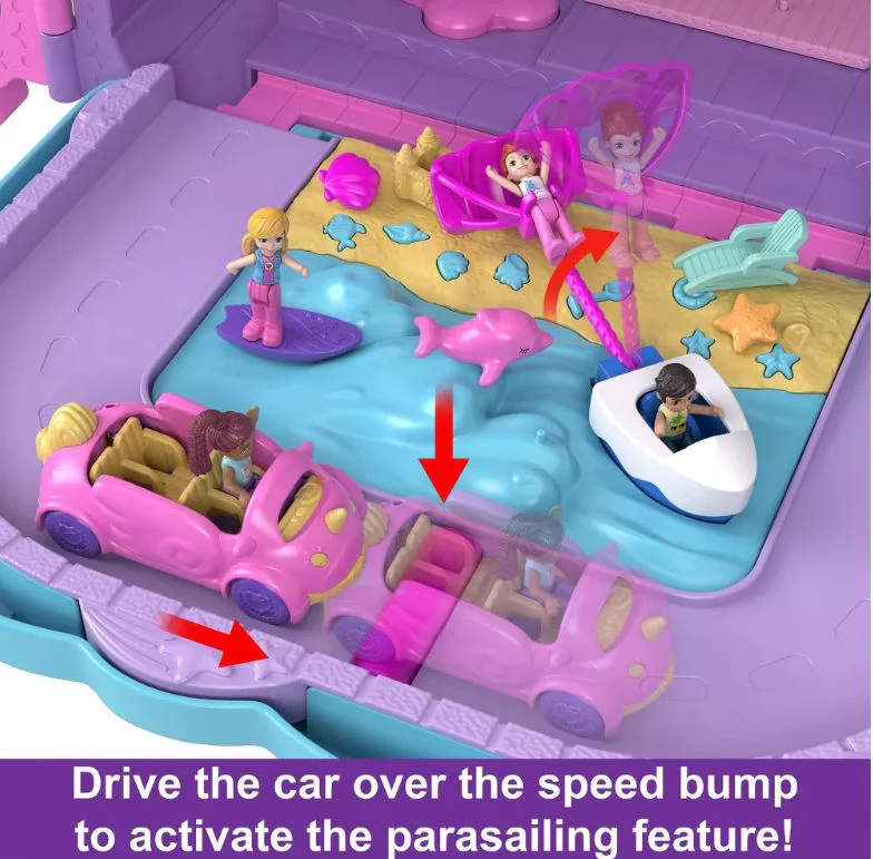 POLLY POCKET DOLLS POLLYVILLE RESORT ROLL AWAY PLAYSET - Image 4
