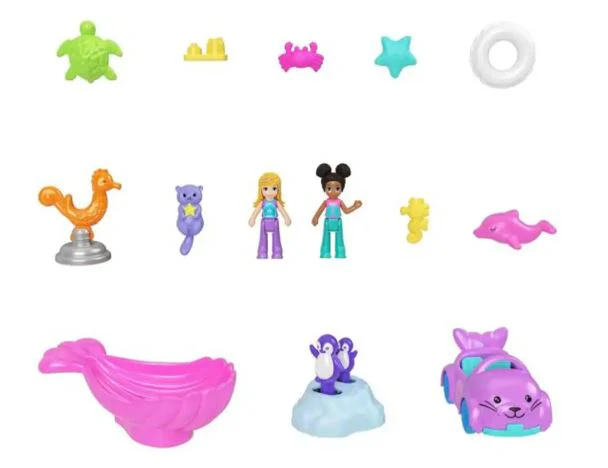 POLLY POCKET - STARRING SHANI - AQUARIUM PLAYSET WITH FIGURES - Image 4