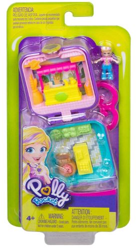 POLLY POCKET - TINY WORLD BIG SURPRISES COMPACT - PURPLE PINK HANDLE - Image 3