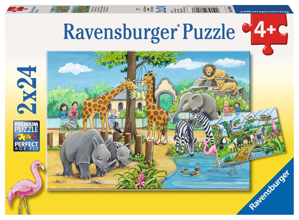 RAVENSBURGER - WELCOME TO THE ZOO 2 X24 PIECE PUZZLE