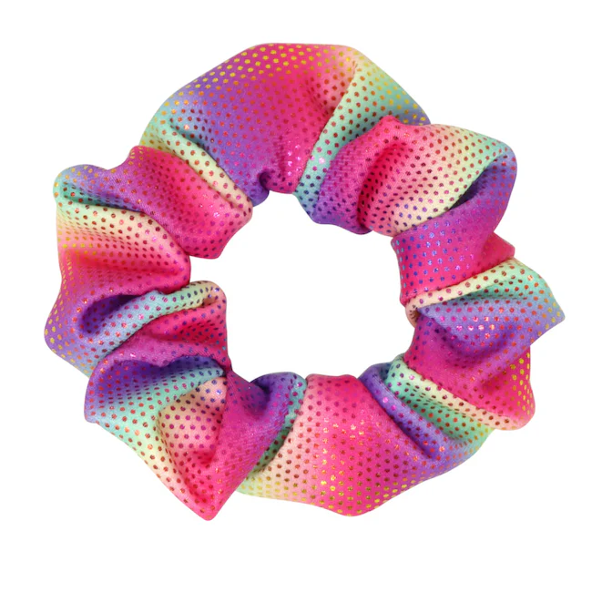 PINK POPPY RAINBOW BUTTERFLY SCRUNCHIE