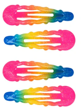 PINK POPPY RAINBOW SNAP HAIRCLIP