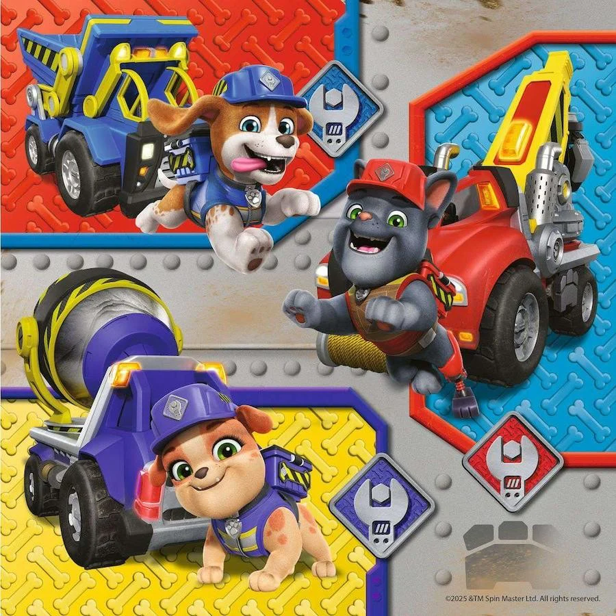 RAVENSBURG RUBBLE AND CREW WORK VEHICLES 3X49 PIECE PUZZLE - Image 3